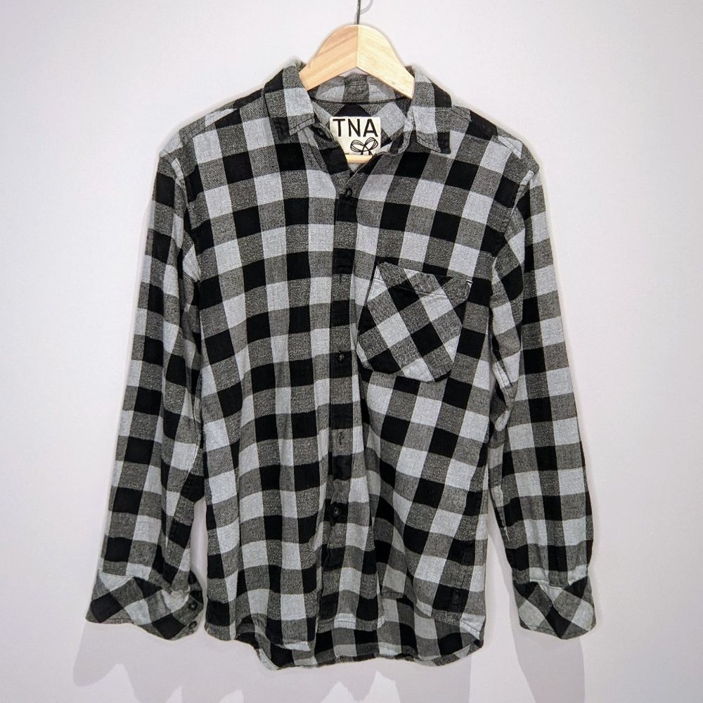 Aritzia TNA Plaid Button Down Shirt